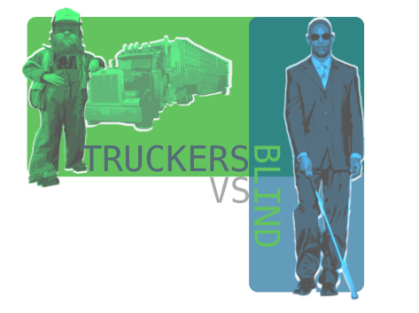 Truckers vs blind logo